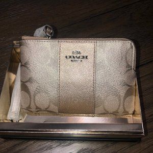 Coach Gold Wristlet